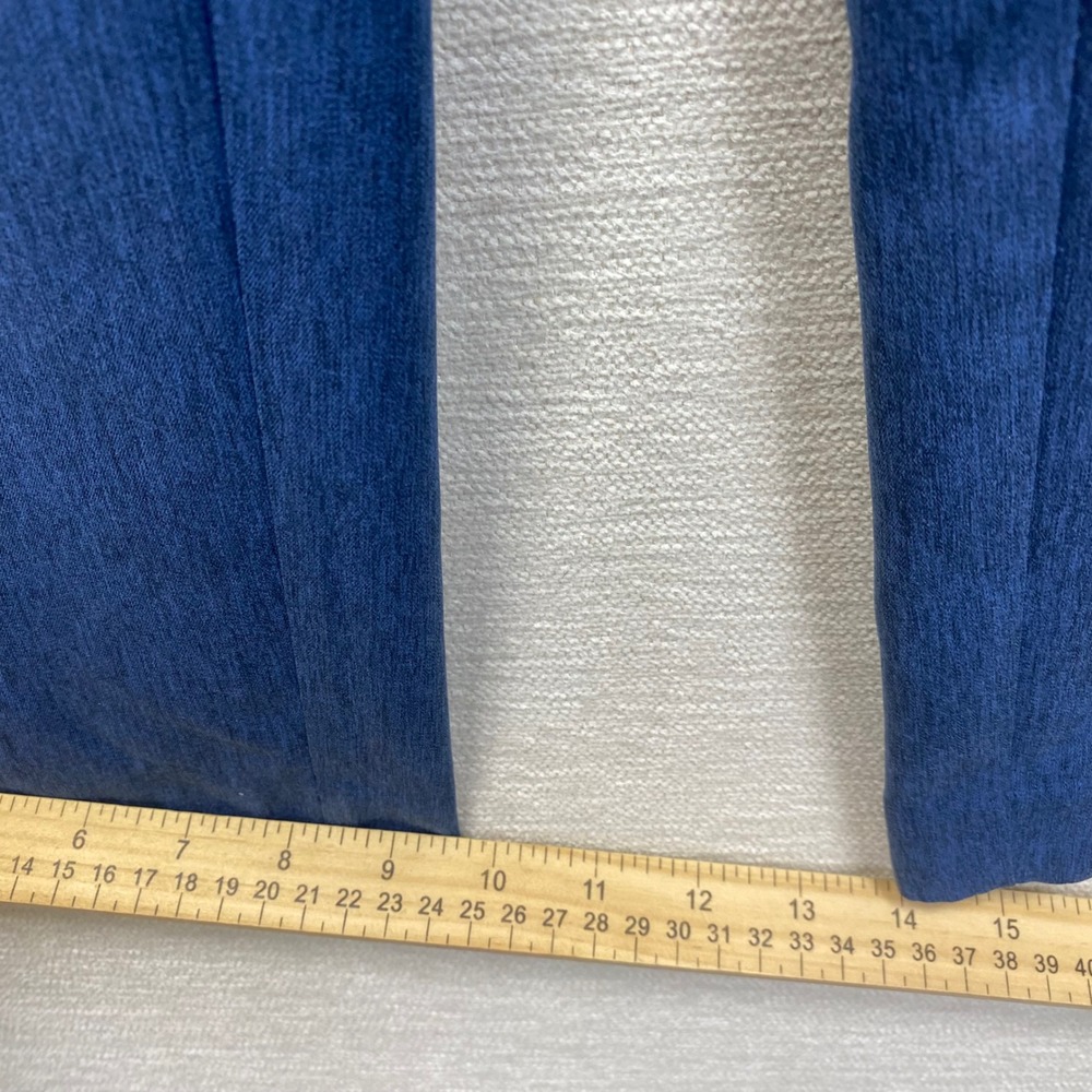 Alfred Dunner Petite 16P Blue Textured Pull On Flat Front Elastic Back Pants - Picture 10 of 12